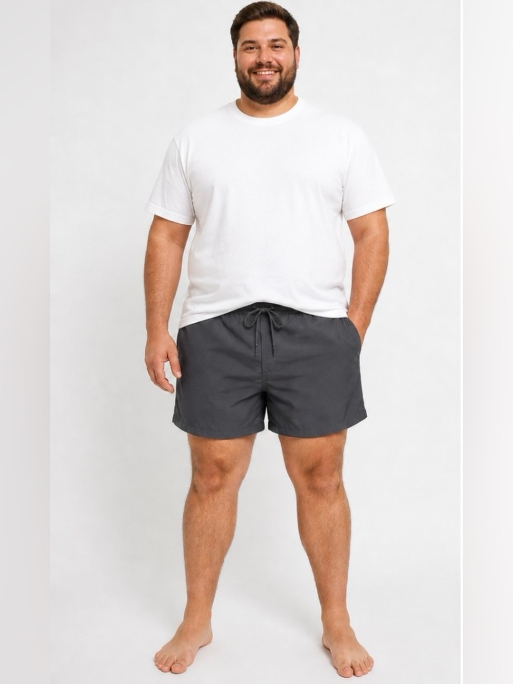 Men’s George Swim Trunks – Size 2XL (44–46) – Charcoal Gray w/pockets